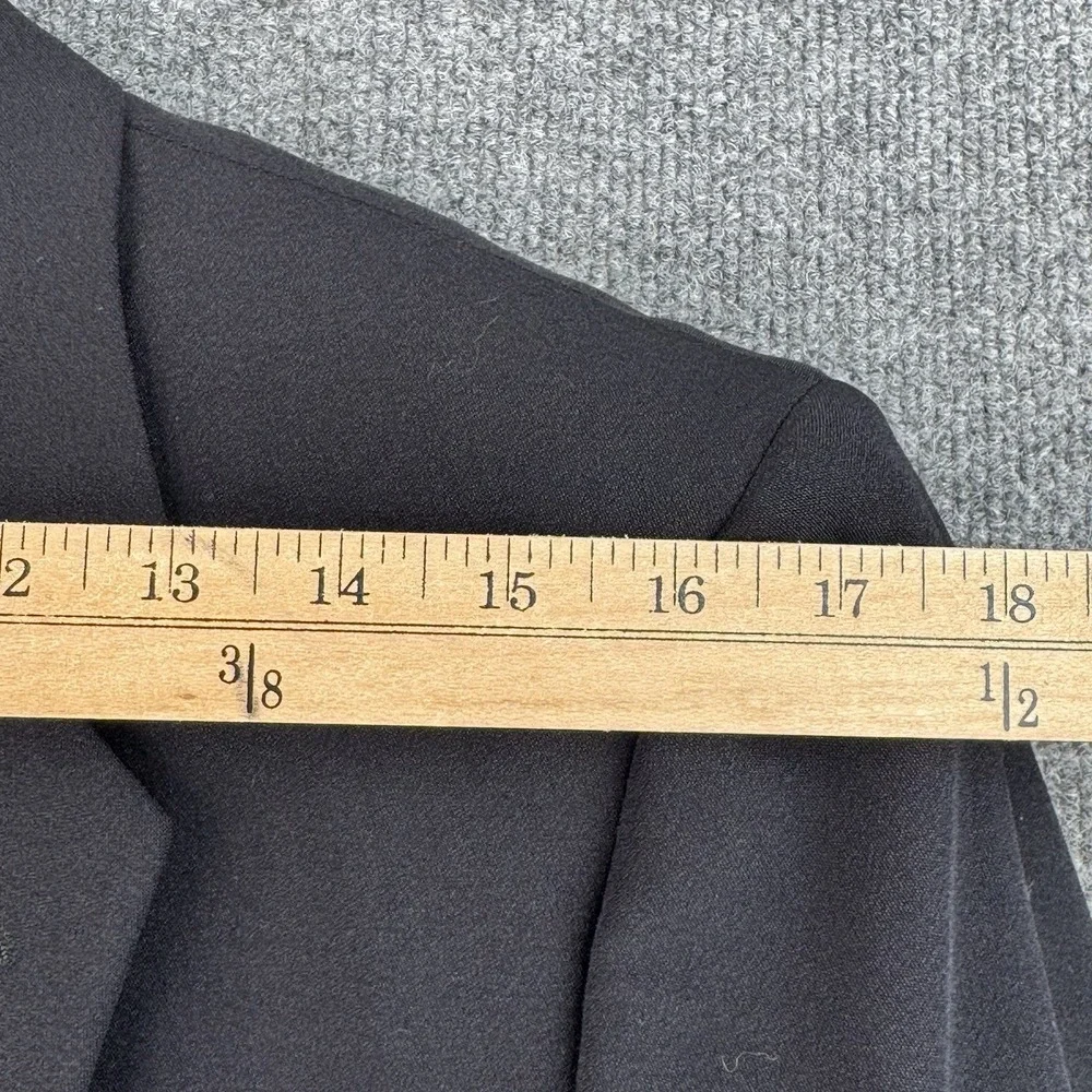 Armani Collezioni Sport Coat Blazer Men's 40R Black Wool Silk 1 Button Italy